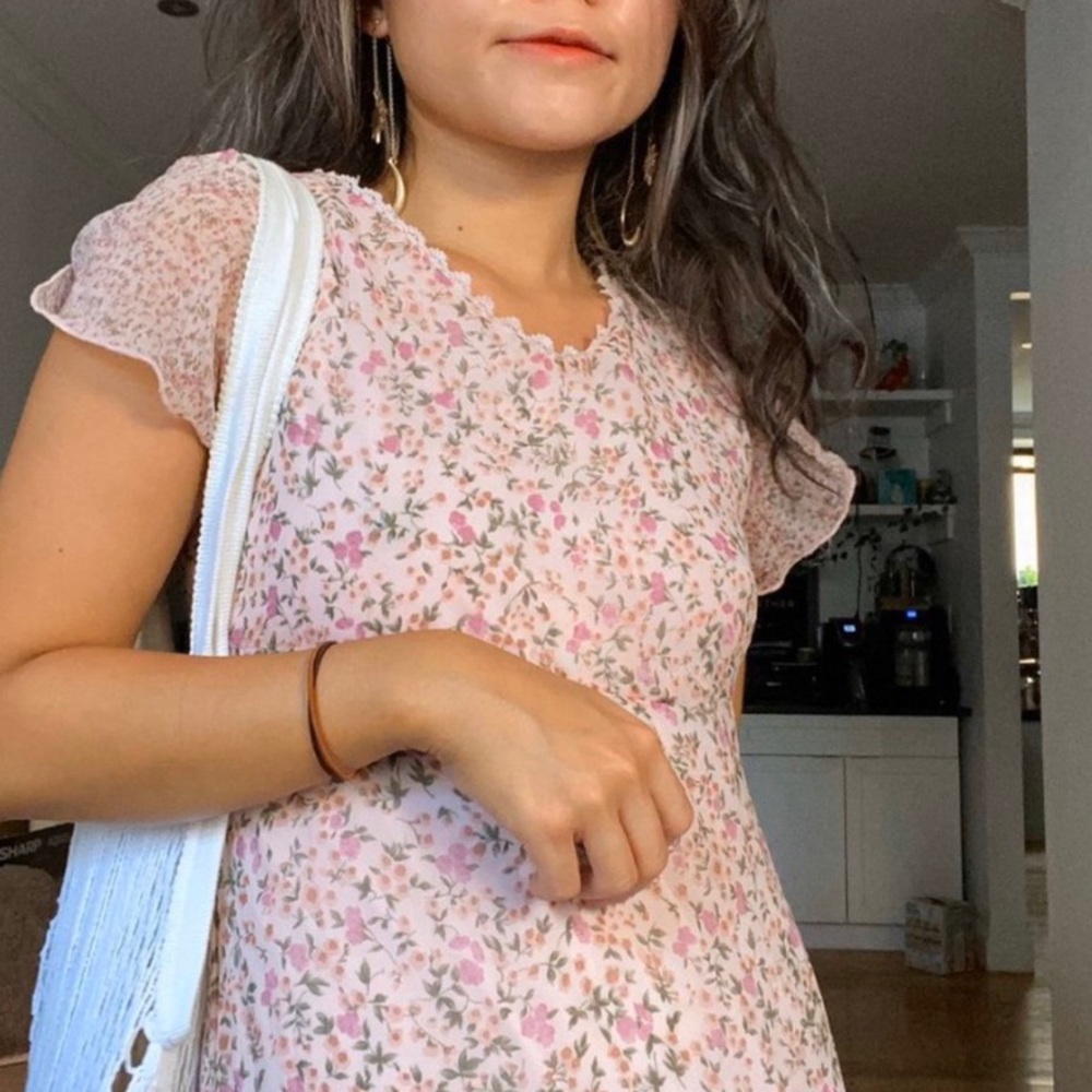 VINTAGE PINK FLORAL MAXIDRESS